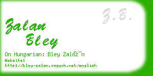 zalan bley business card